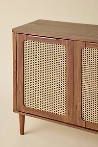 Mabel 3-Door Cane Paneled Storage Console