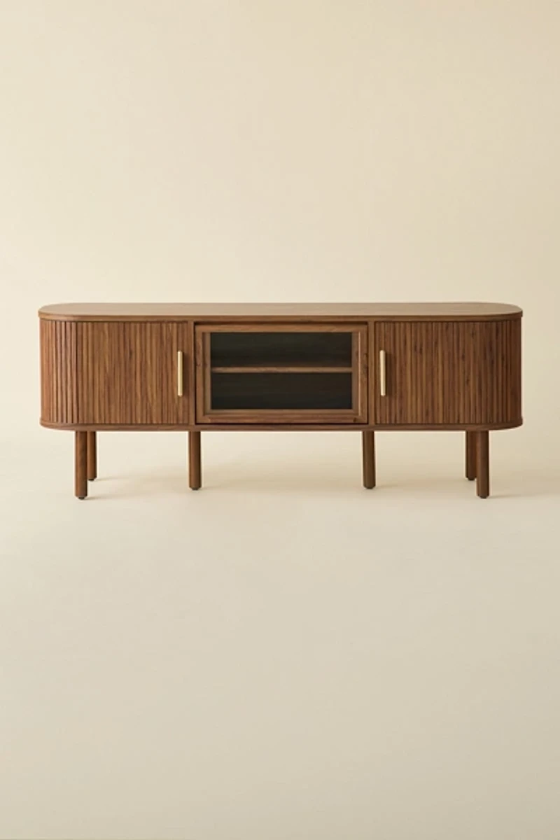 Veronica Fluted Media Storage Console