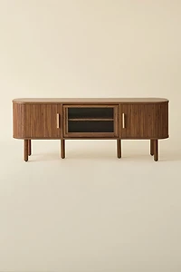 Veronica Fluted Media Storage Console
