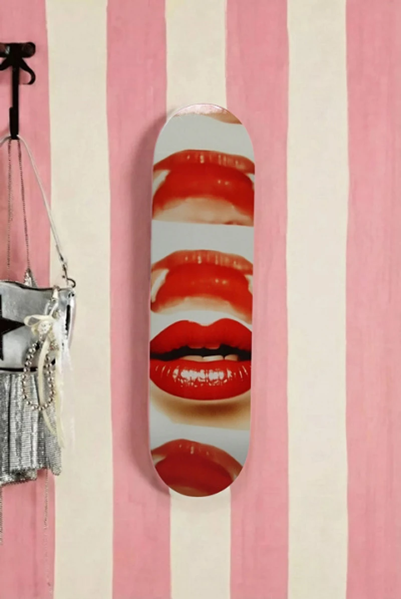 Manic Cherry LIPS Skateboard Wall Art