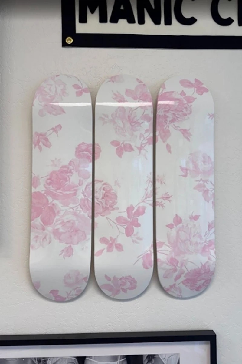 Manic Cherry Rose Garden Skateboard Wall Art