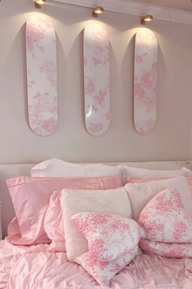 Manic Cherry Rose Garden Skateboard Wall Art