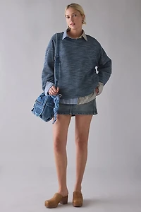 ReMADE By UO Remnants Marled Knit Drippy Sleeve Top