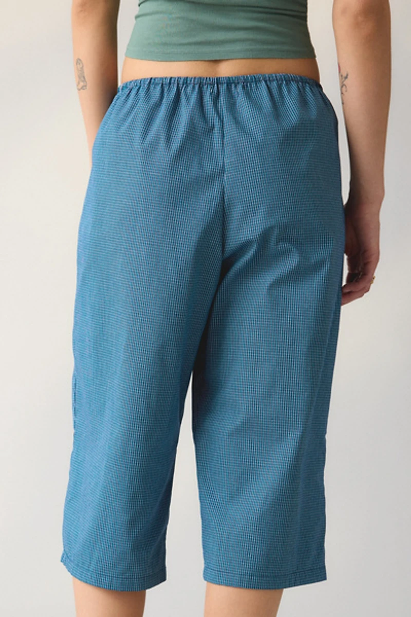 ReMADE By UO Remnants Check Loose Capri Pant