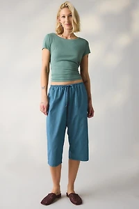 ReMADE By UO Remnants Check Loose Capri Pant
