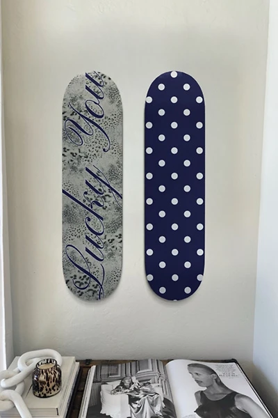 Manic Cherry Lucky You x Pretty in Blue Skateboard Wall Art