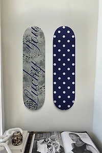 Manic Cherry Lucky You x Pretty in Blue Skateboard Wall Art
