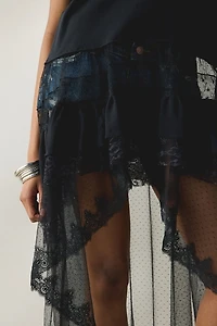 Kimchi Blue After Glow Tiered Mesh + Lace Maxi Tank Top