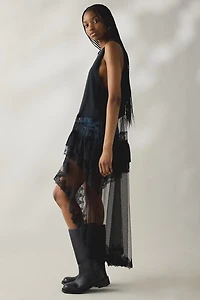 Kimchi Blue After Glow Tiered Mesh + Lace Maxi Tank Top