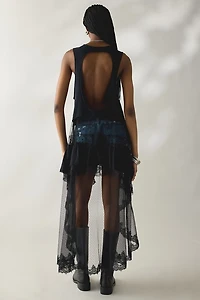 Kimchi Blue After Glow Tiered Mesh + Lace Maxi Tank Top