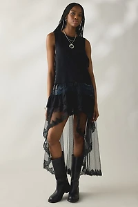 Kimchi Blue After Glow Tiered Mesh + Lace Maxi Tank Top
