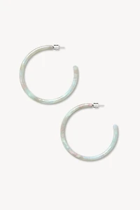 MACHETE Italian Acetate Large Hoop Earrings