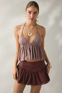 Kimchi Blue Sunseeker Lace Trim Ruffle Mini Skort