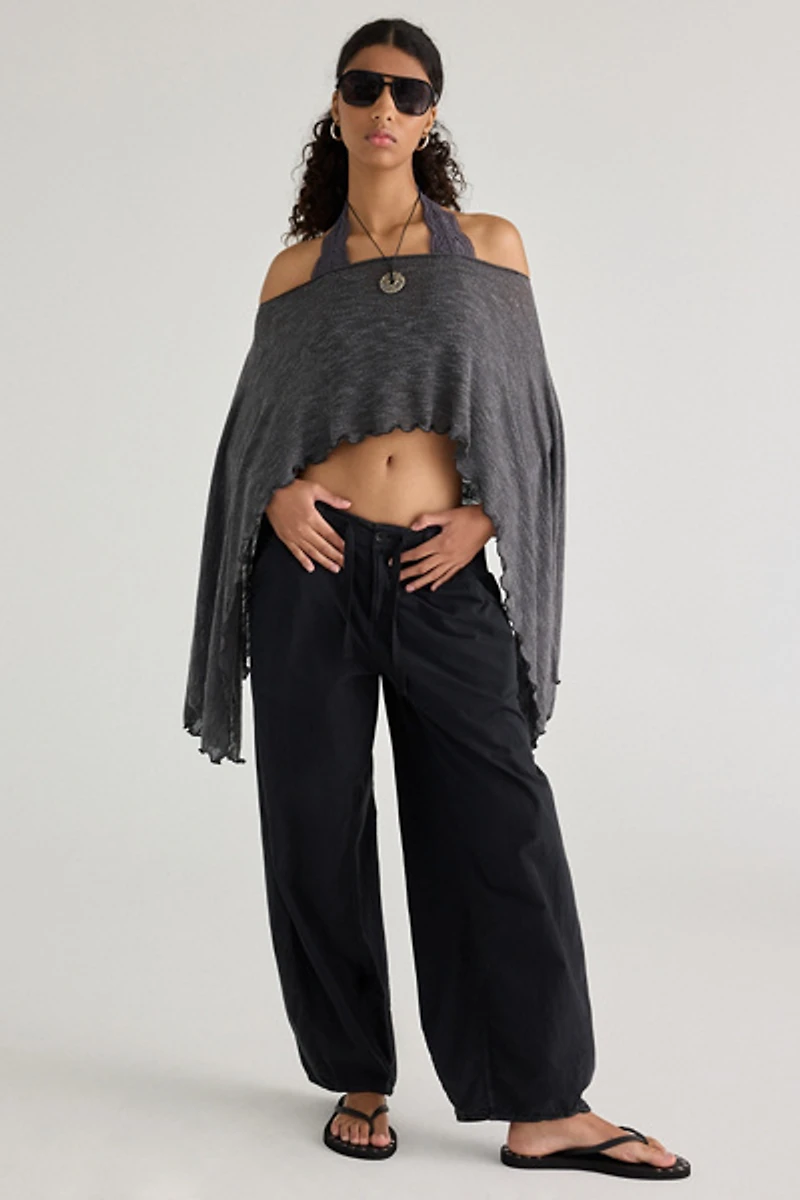 Out From Under Bella Swit Knit Cascading Off-The-Shoulder Poncho