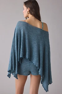 Out From Under Bella Swit Knit Cascading Off-The-Shoulder Poncho