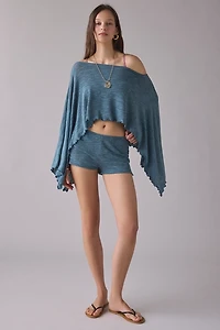 Out From Under Bella Swit Knit Cascading Off-The-Shoulder Poncho