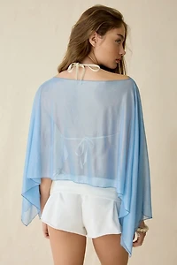 Out From Under Shimmer Sheer Mesh Poncho