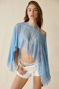 Out From Under Shimmer Sheer Mesh Poncho