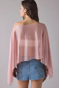 Out From Under Shimmer Sheer Mesh Poncho