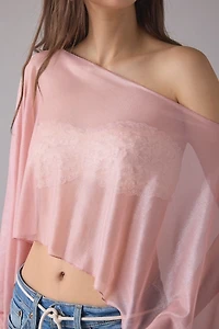 Out From Under Shimmer Sheer Mesh Poncho