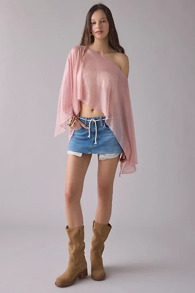 Out From Under Shimmer Sheer Mesh Poncho