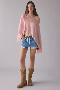 Out From Under Shimmer Sheer Mesh Poncho
