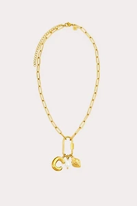 Petit Moments Carabiner Initial Charm Necklace