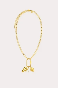 Petit Moments Carabiner Initial Charm Necklace