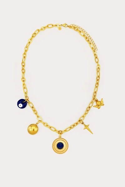 Petit Moments Blue Jean Charm Necklace