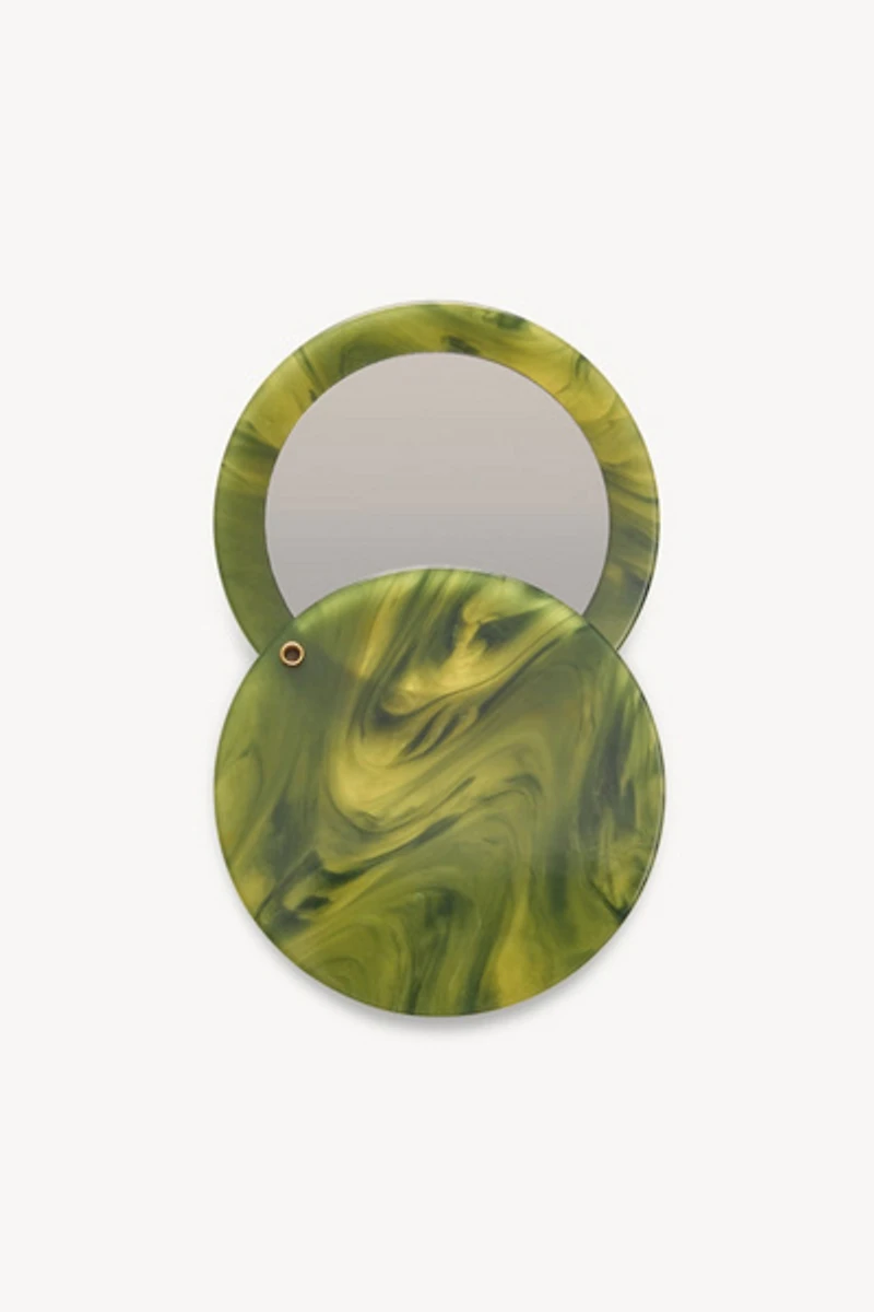 MACHETE Italian Acetate Circle Compact Mirror