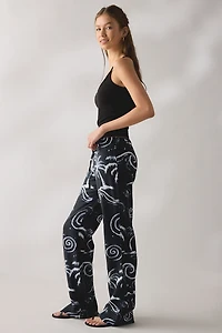UO Newport Linen Straight Leg Pants