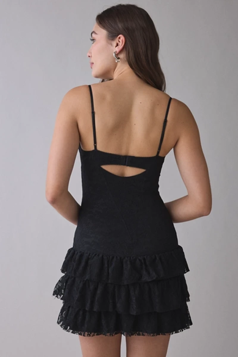 I.AM.GIA Arabelle Ruffle Lace Mini Dress
