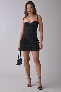 I.AM.GIA Arabelle Ruffle Lace Mini Dress