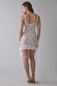 I.AM.GIA Massie Asymmetric Ruffle Lace Mini Dress
