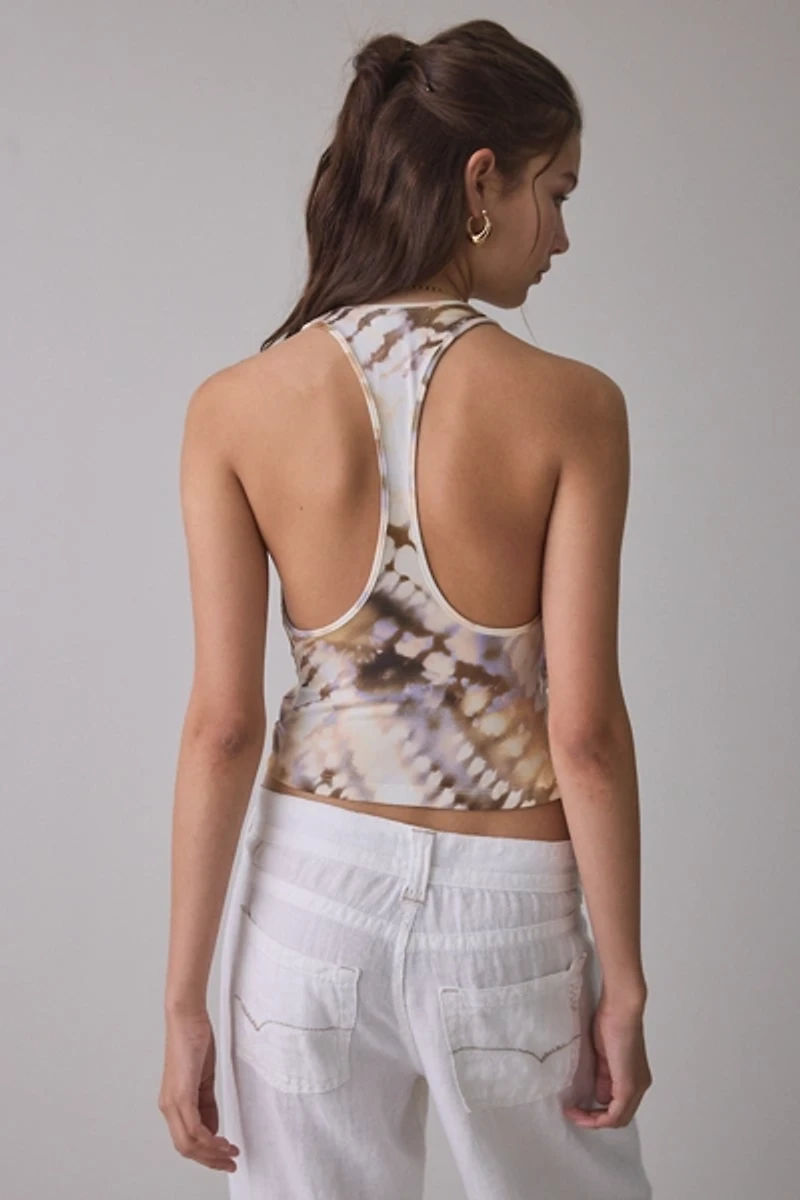 UO Sadee Plunging Wrap Cropped Tank Top