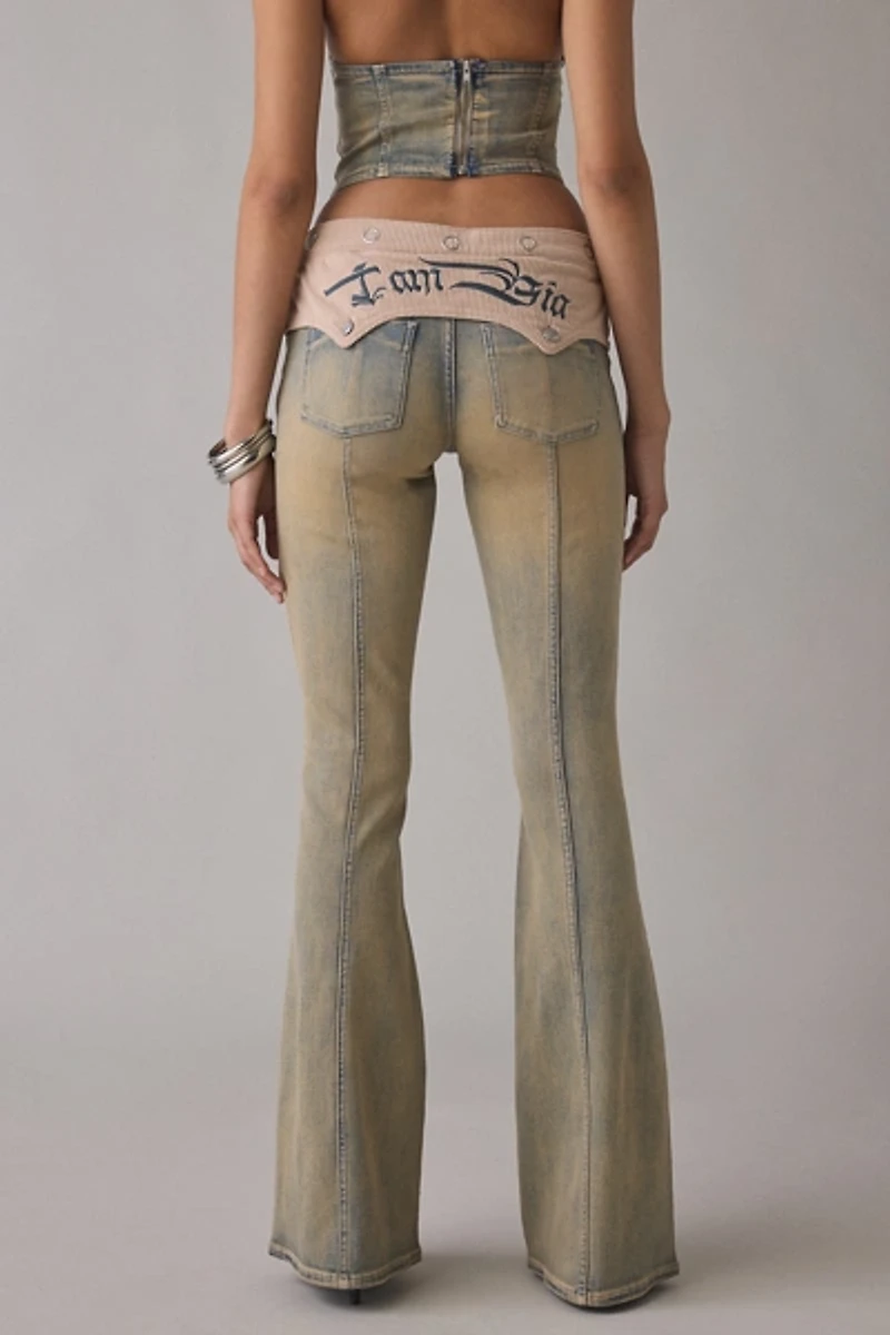 I.AM.GIA Tommie Corduroy Detail Low-Rise Flare Jean