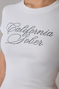 I.AM.GIA Odezia Rhinestone Graphic Baby Tee