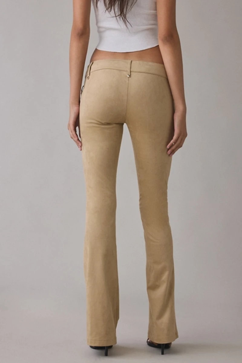 I.AM.GIA Xenia Lace-Up Faux Suede Flare Pant