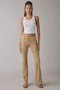 I.AM.GIA Xenia Lace-Up Faux Suede Flare Pant