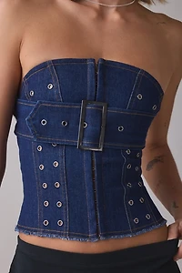 I.AM.GIA Mason Belted Denim Corset Top
