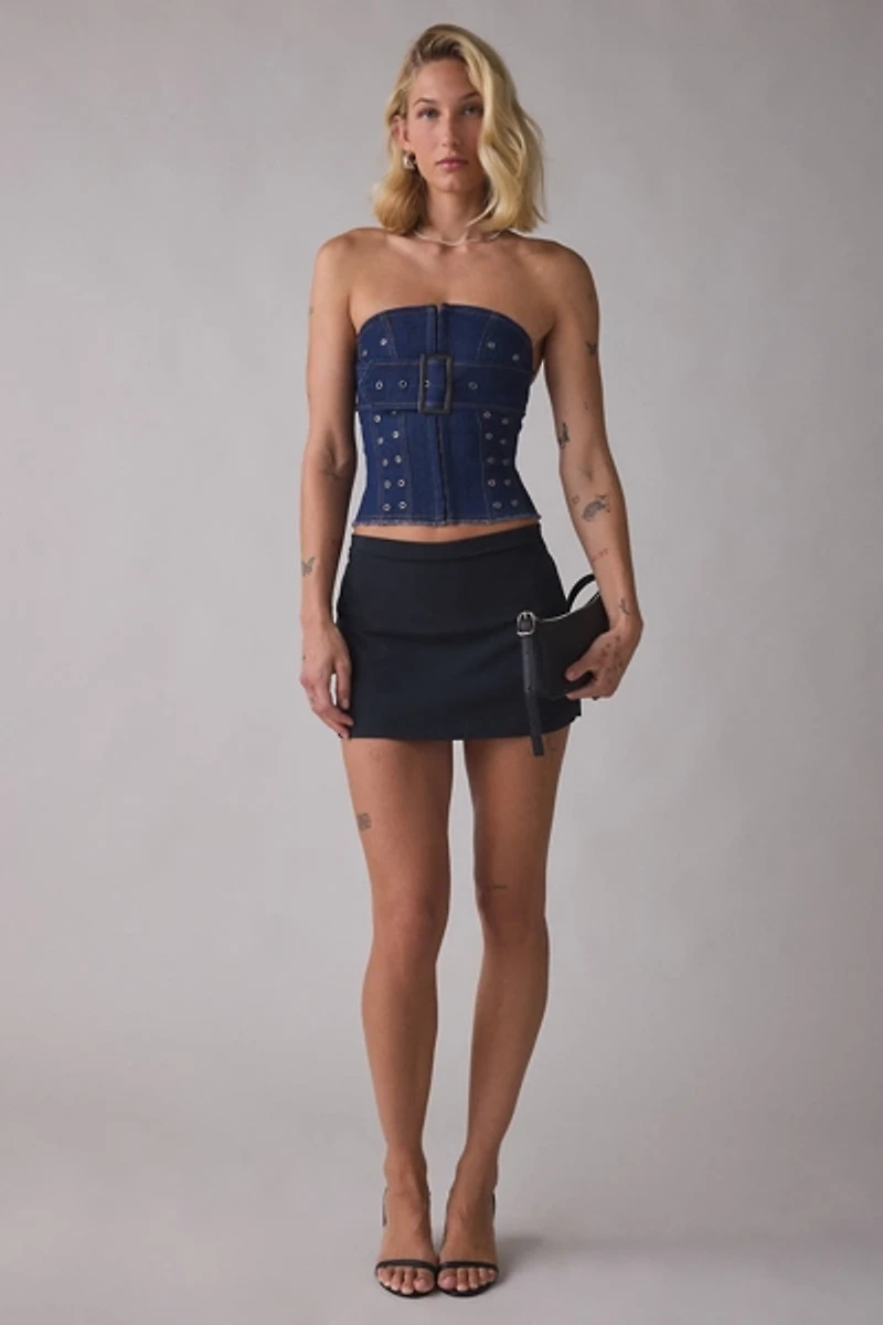 I.AM.GIA Mason Belted Denim Corset Top