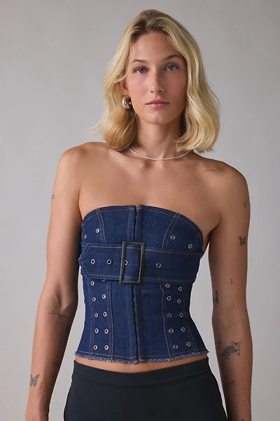 I.AM.GIA Mason Belted Denim Corset Top