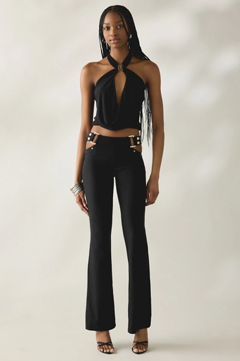 I.AM.GIA. Winona Studded Cutout Flare Pants