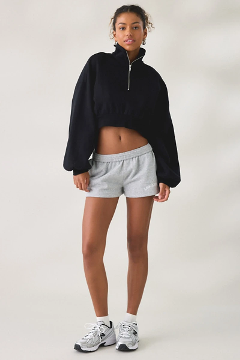 Out From Under Take It Easy Cropped Quarter Zip Pullover