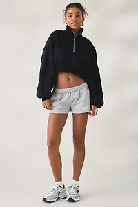 Out From Under Take It Easy Cropped Quarter Zip Pullover