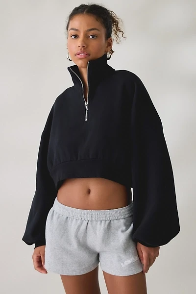 Out From Under Take It Easy Cropped Quarter Zip Pullover