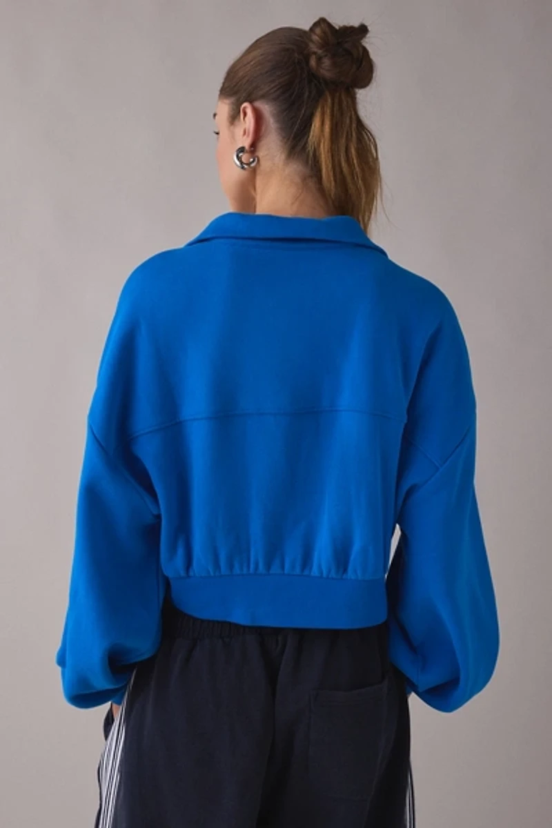 Out From Under Take It Easy Cropped Quarter Zip Pullover