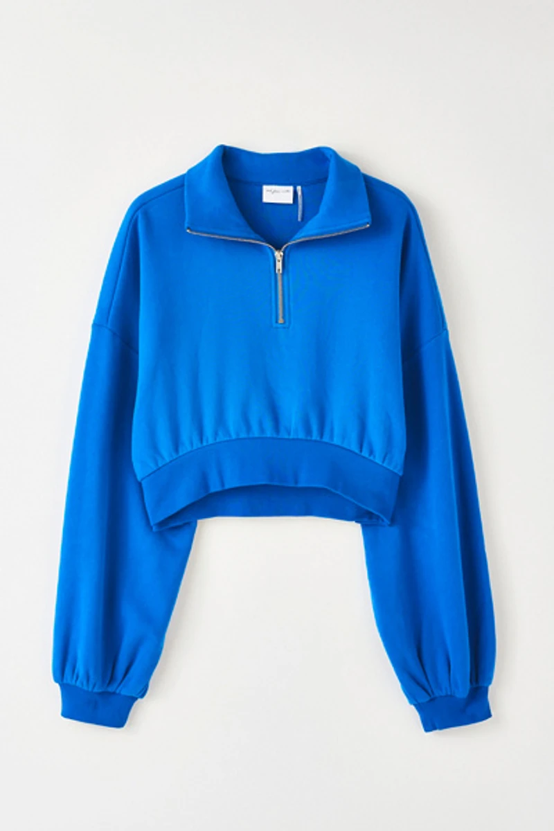 Out From Under Take It Easy Cropped Quarter Zip Pullover