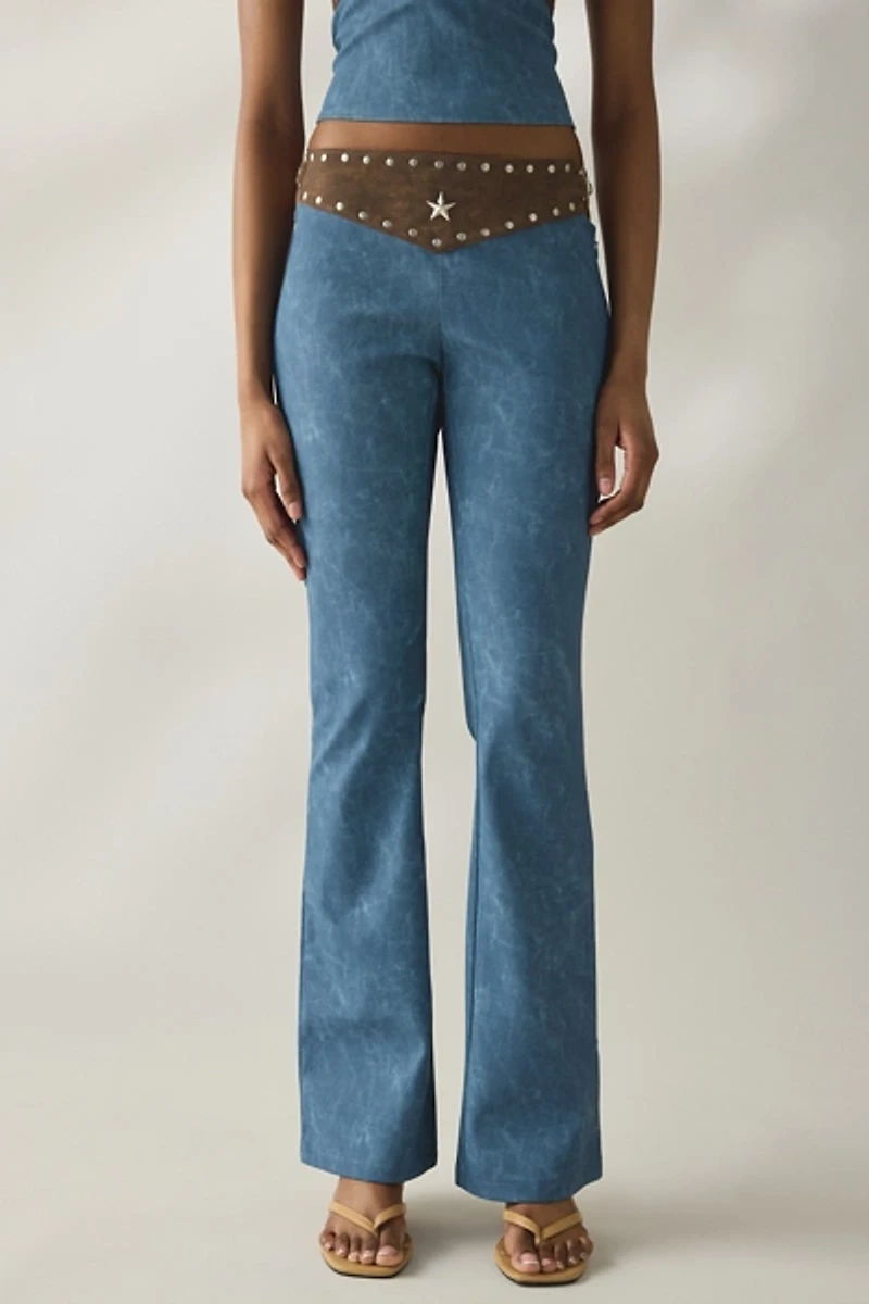 I.AM.GIA. Studded Faux Leather Bootcut Pants