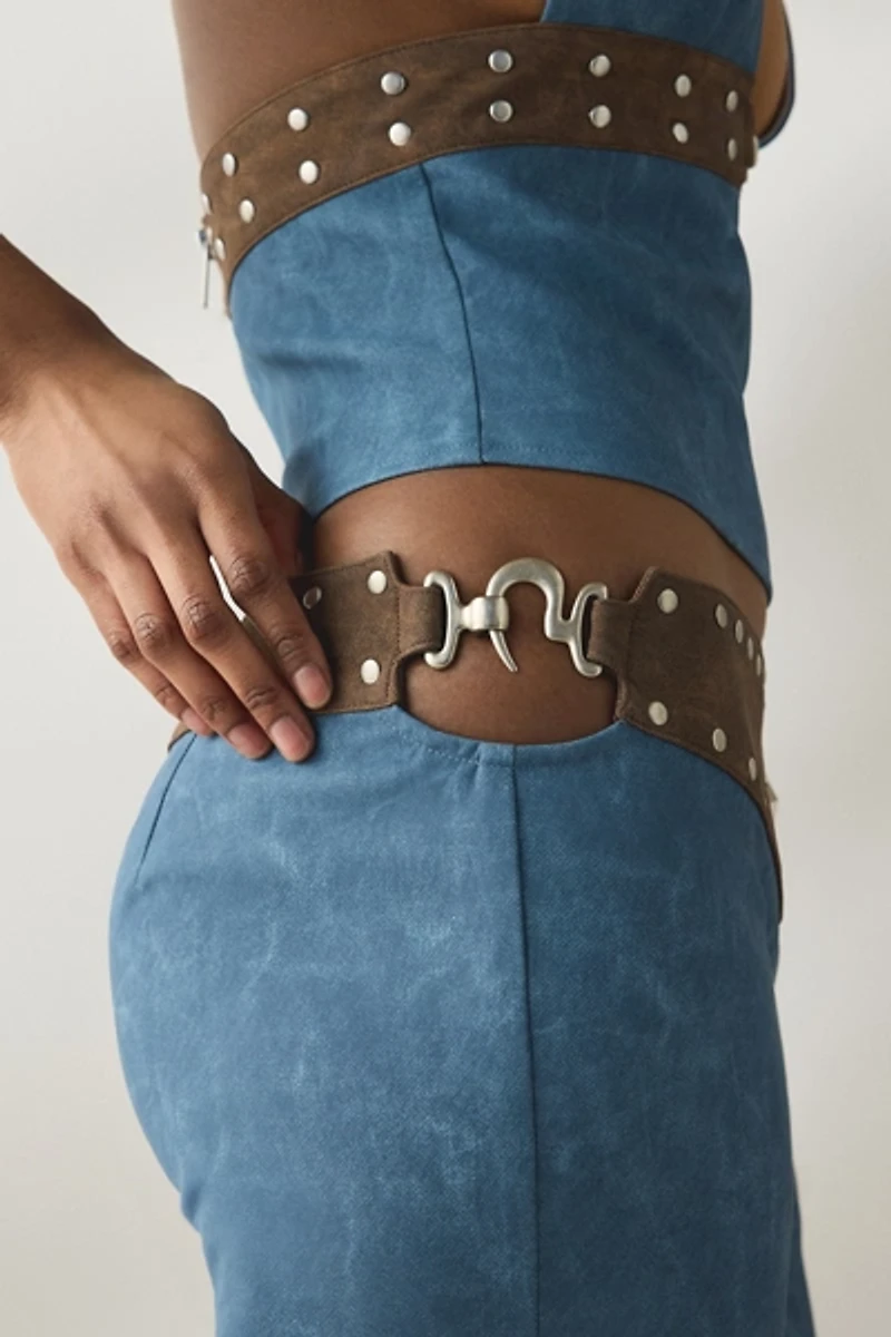 I.AM.GIA. Studded Faux Leather Bootcut Pants